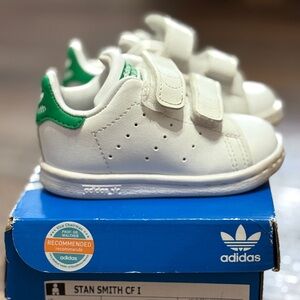 Adidas Kids' Sneakers White with Green Highlights